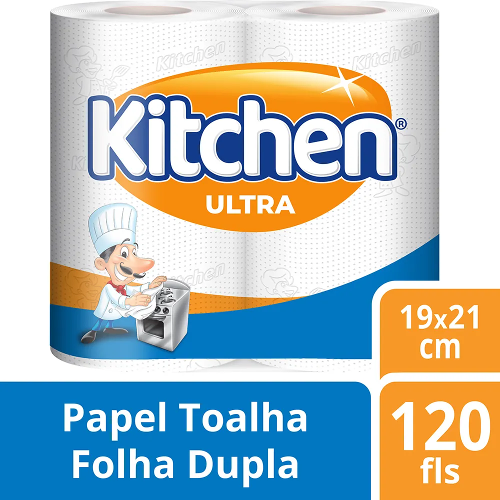 Embalagem do Papel Toalha Kitchen 120 Folhas