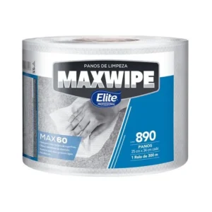Pano De Limpeza Reutilizável Elite Maxwipe 60 Bobina Com 890 Folhas